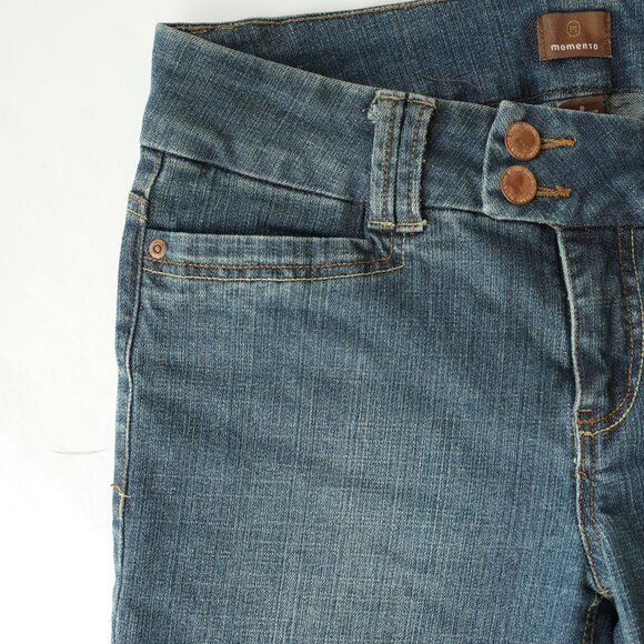 Vintage Y2k Denim Capri Jeans Moemnto Retro 60s Pedal Pusher Denim Mid Calf Pant - Picture 5 of 8